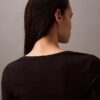 Puuvillainen Contour Rib U-Neck -paita