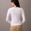 Puuvillainen Contour Rib U-Neck -paita