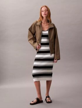 Puuvillainen ribbineuleinen midi-tankkimeko Puuvillainen ribbineuleinen midi-tankkimeko