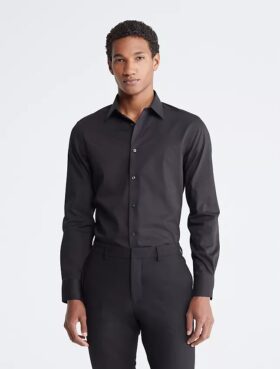 Puuvillainen slim fit -meko, jossa on kalanruotokuvio