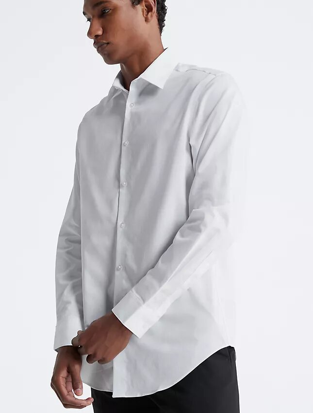 Puuvillainen slim fit -meko, jossa on kalanruotokuvio Puuvillainen slim fit -meko, jossa on kalanruotokuvio