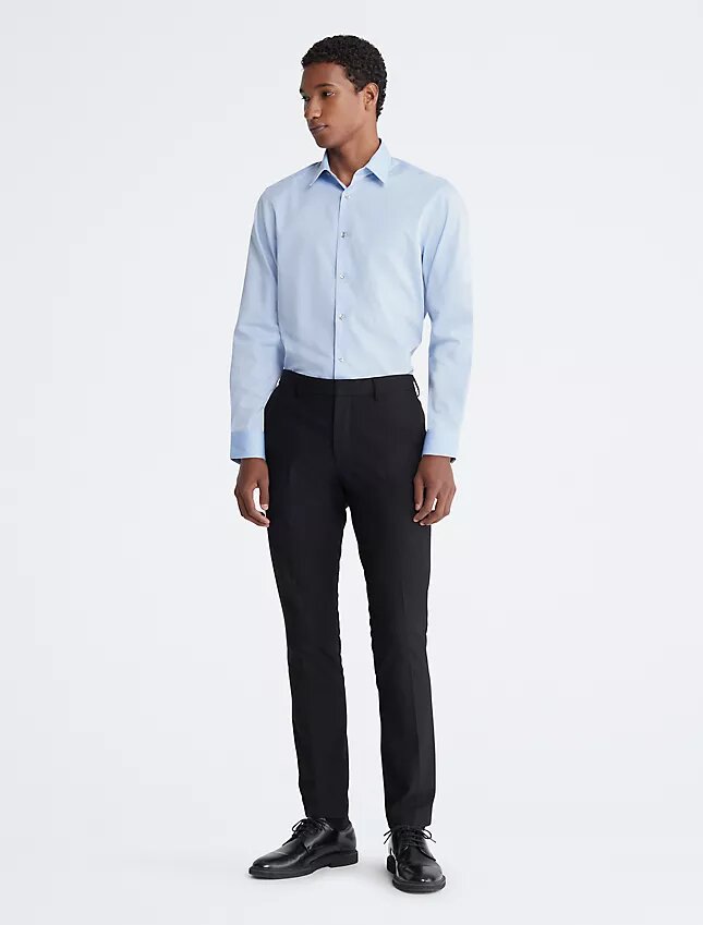 Puuvillainen slim fit -meko, jossa on kalanruotokuvio Puuvillainen slim fit -meko, jossa on kalanruotokuvio