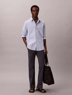 Puuvillaiset slim-malliset chinohousut