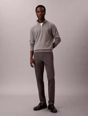 Puuvillasatiiniset slim-fit-chino-housut