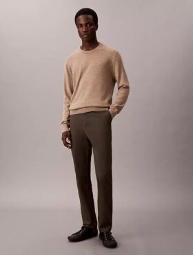 Puuvillasatiiniset slim-fit-chino-housut