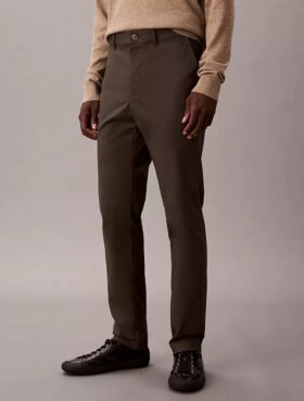 Puuvillasatiiniset slim-fit-chino-housut