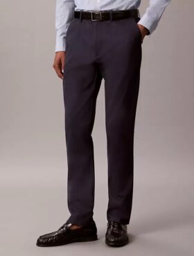 Puuvillasatiiniset slim-fit-chino-housut