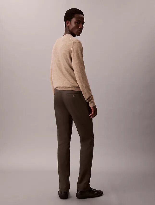 Puuvillasatiiniset slim-fit-chino-housut Puuvillasatiiniset slim-fit-chino-housut