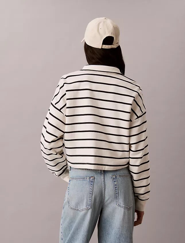 Raidallinen Monogram-terry-cropped-toppi Raidallinen Monogram-terry-cropped-toppi