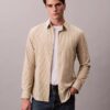 Raidallinen slim fit -paita napituskauluksella Raidallinen slim fit -paita napituskauluksella