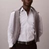 Raidallinen tekninen joustava slim-fit-paita napit edessä Raidallinen tekninen joustava slim-fit-paita napit edessä