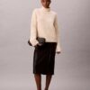 Rib-neuleinen rento turtleneck-villapaita