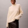 Rib-neuleinen rento turtleneck-villapaita