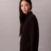 Rib-neulottu, rento turtleneck-villapaita