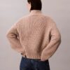 Rib-neulottu, rento turtleneck-villapaita Rib-neulottu, rento turtleneck-villapaita