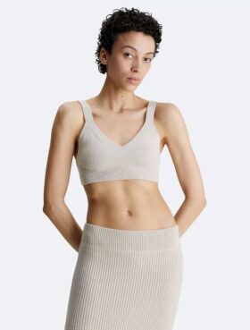 Rib-neulottu villaseosBralette