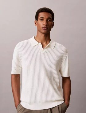 Ribbineuleinen polopaita Ribbineuleinen polopaita