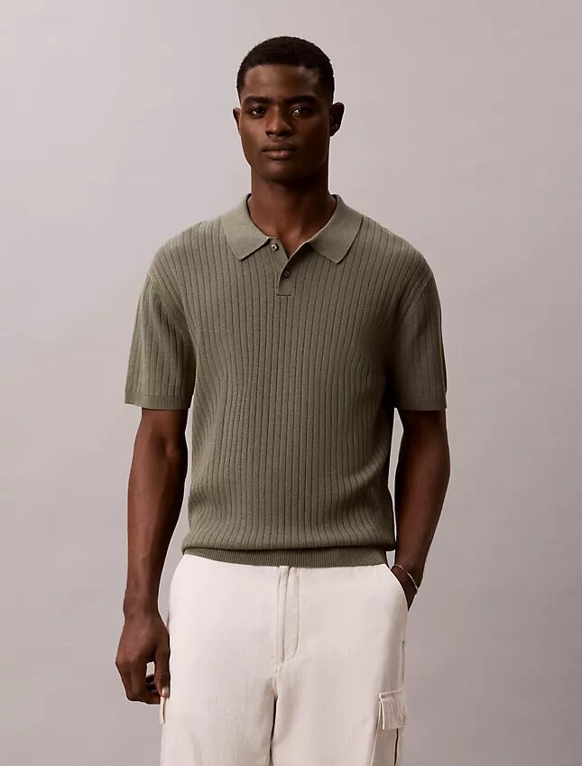 Ribbineuleinen polopaita Ribbineuleinen polopaita