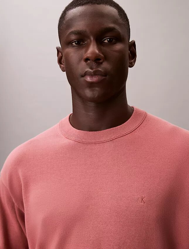 Sileä puuvillainen rento neule Sileä puuvillainen rento neule