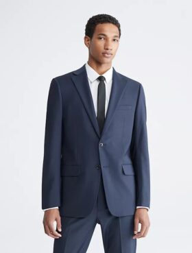 Slim Fit -mallinen tummansininen puku-takki Slim Fit -mallinen tummansininen puku-takki