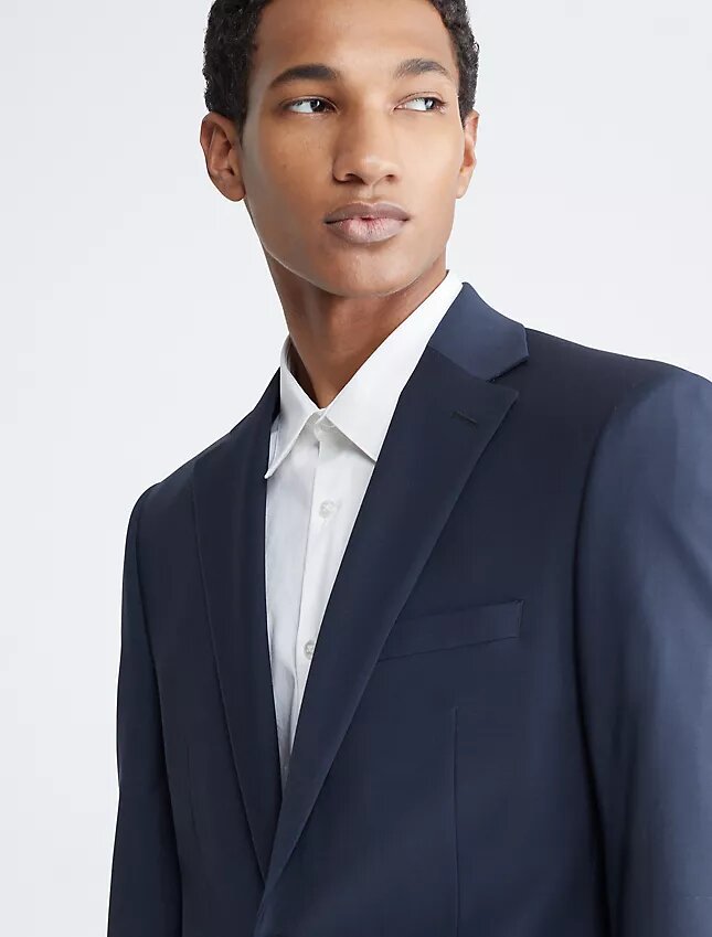 Slim Fit -mallinen tummansininen puku-takki Slim Fit -mallinen tummansininen puku-takki