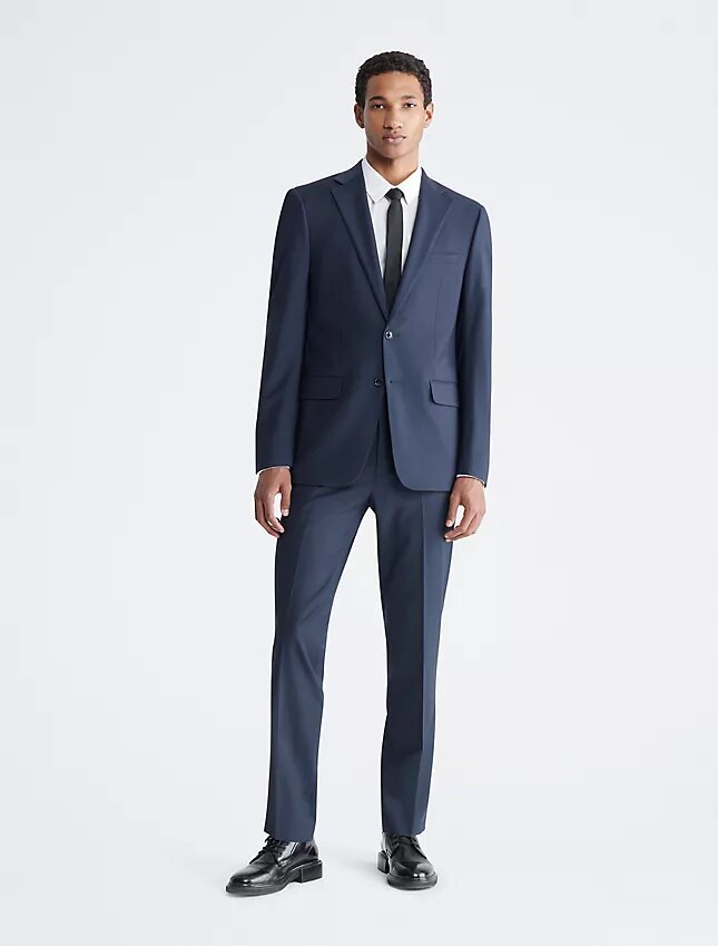 Slim Fit -mallinen tummansininen puku-takki Slim Fit -mallinen tummansininen puku-takki