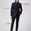Slim Fit -mallinen tummansininen puku-takki Slim Fit -mallinen tummansininen puku-takki