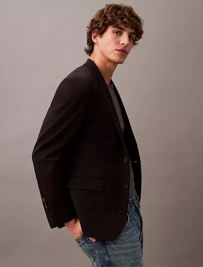 Slim-mallinen villagabardiiniblazer Slim-mallinen villagabardiiniblazer