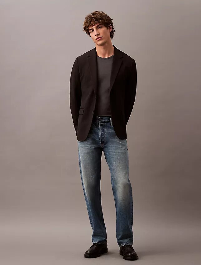 Slim-mallinen villagabardiiniblazer Slim-mallinen villagabardiiniblazer