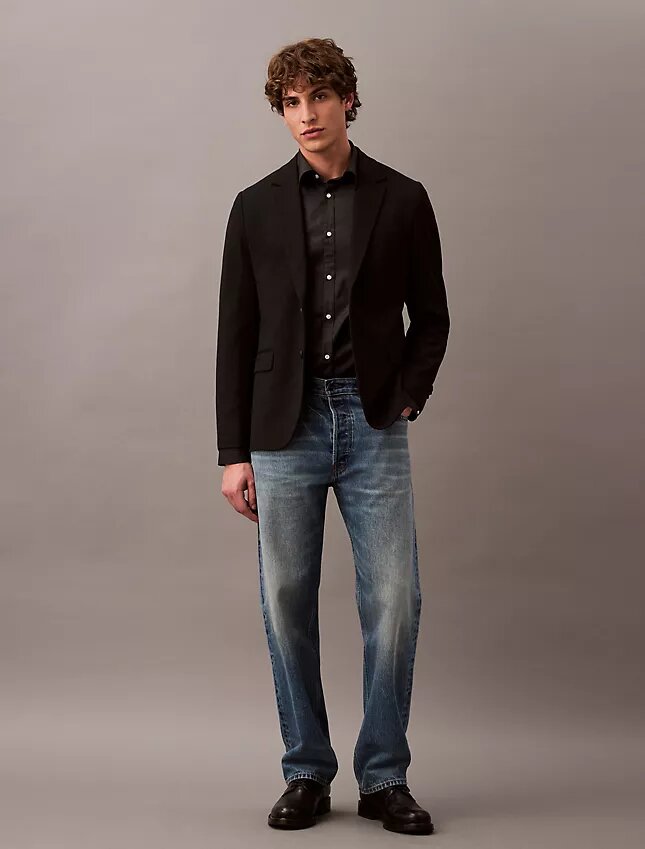 Slim-mallinen villagabardiiniblazer Slim-mallinen villagabardiiniblazer