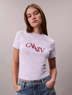 Split Logo Graphic Slim T-paita