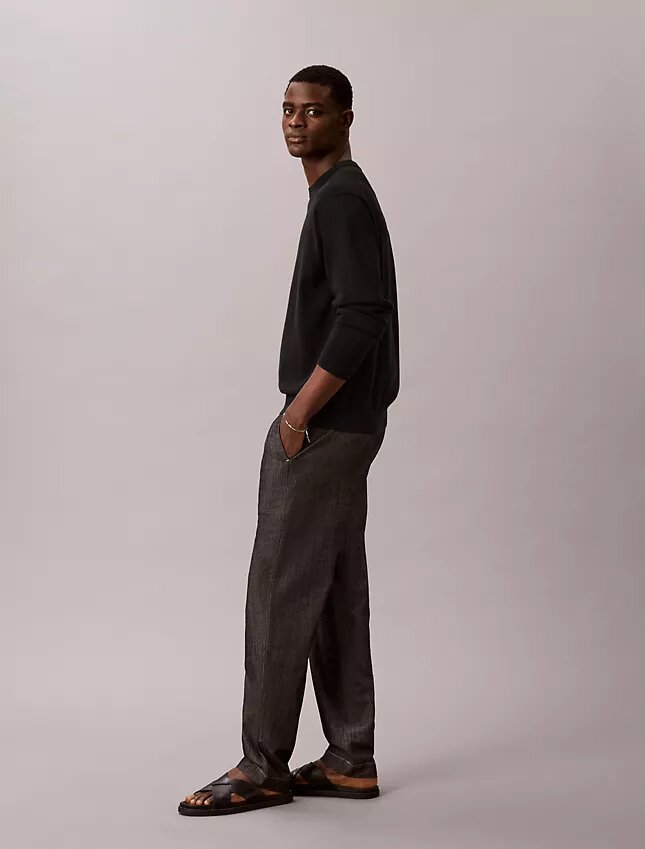 Suorat chambray-housut Suorat chambray-housut