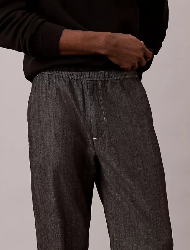 Suorat chambray-housut Suorat chambray-housut