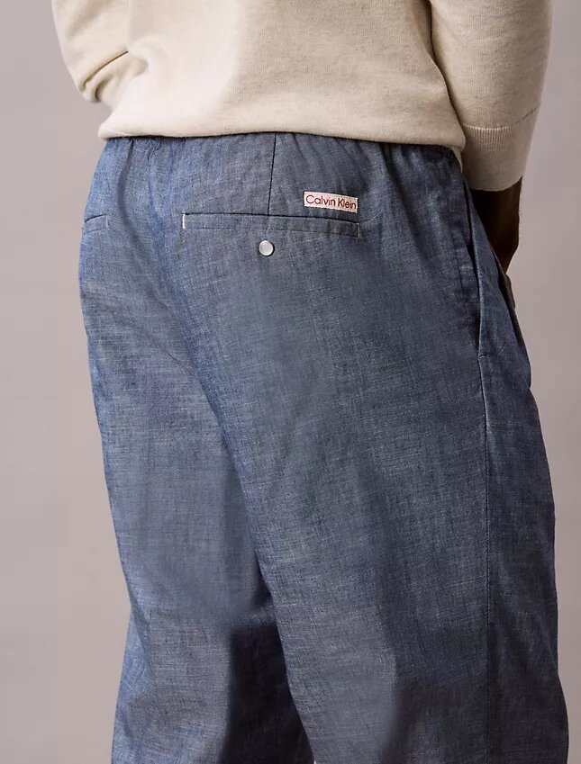 Suorat chambray-housut Suorat chambray-housut