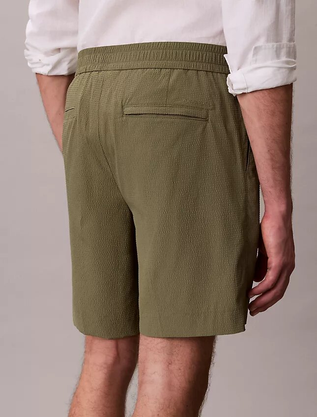 Suorat, joustavat 7 tuuman seersucker-shortsit Suorat, joustavat 7 tuuman seersucker-shortsit