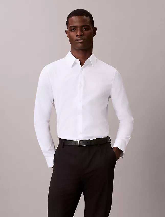 Supima-stretch-puuvillainen slim-paita Supima-stretch-puuvillainen slim-paita