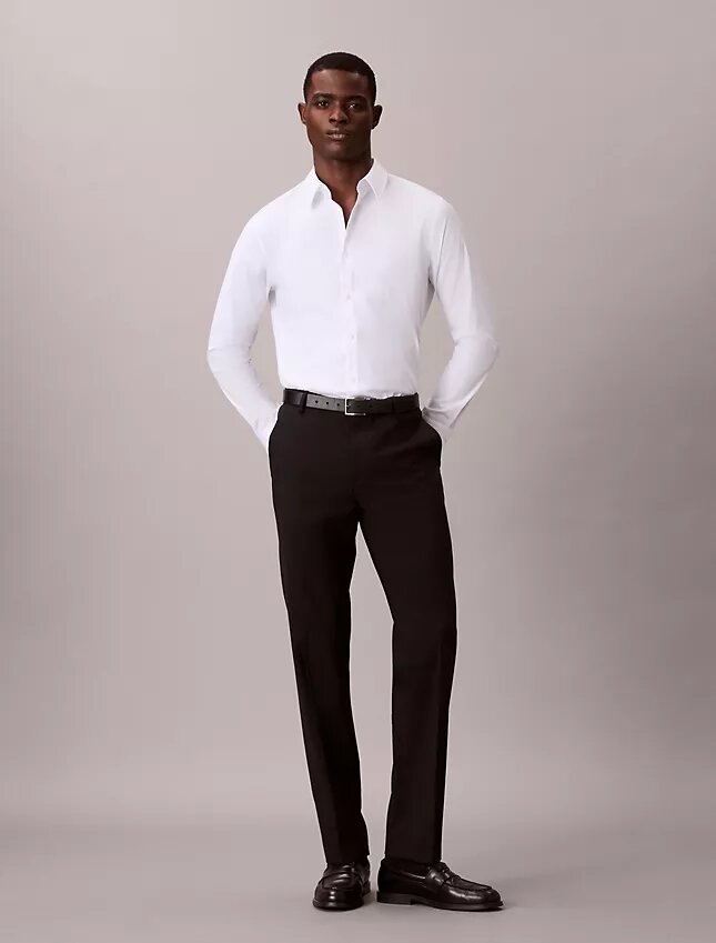 Supima-stretch-puuvillainen slim-paita Supima-stretch-puuvillainen slim-paita