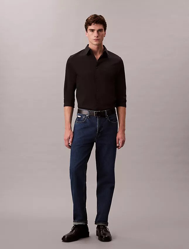 Supima-stretch-puuvillainen slim-paita Supima-stretch-puuvillainen slim-paita