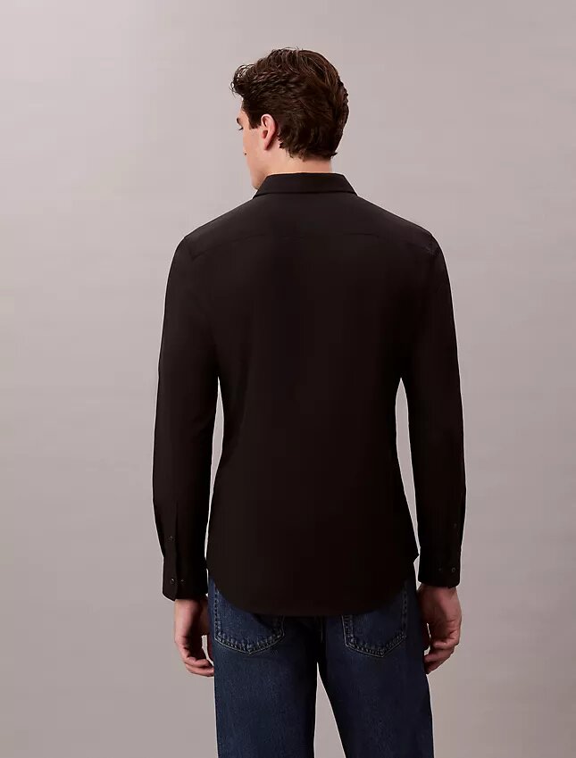 Supima-stretch-puuvillainen slim-paita Supima-stretch-puuvillainen slim-paita