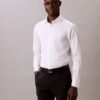 Teräksenvärinen yksivärinen slim fit -paita napit edessä