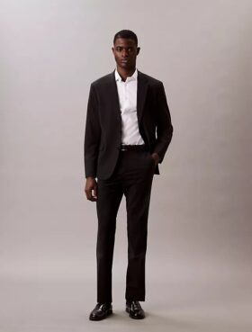 Teräksenvärinen yksivärinen slim fit -paita napit edessä
