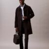 Teräksenvärinen yksivärinen slim fit -paita napit edessä