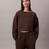 Tikkattu fleece-yöpaita Tikkattu fleece-yöpaita