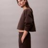 Tikkattu fleece-yöpaita Tikkattu fleece-yöpaita
