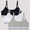 Tyttöjen Cotton Stretch 3-pakkaus Unlined lyhyet Bralette-tyyppiset vaatteet Tyttöjen Cotton Stretch 3-pakkaus Unlined lyhyet Bralette-tyyppiset vaatteet