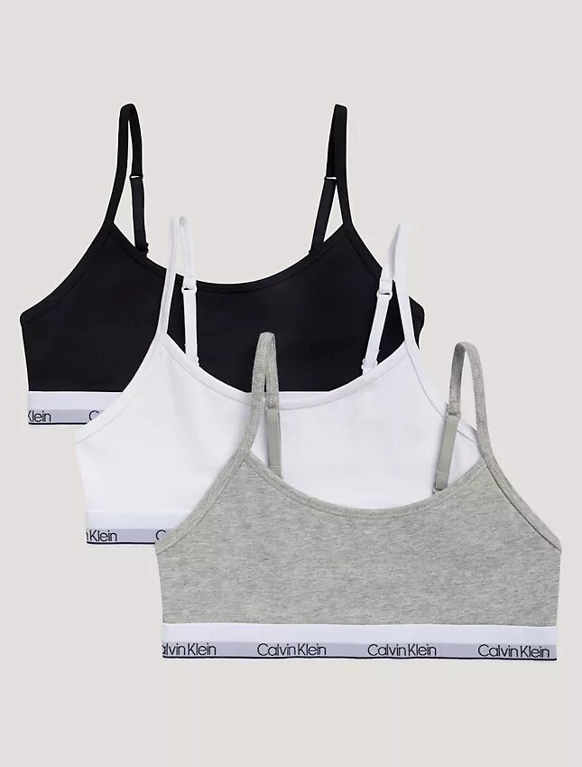 Tyttöjen Cotton Stretch 3-pakkaus Unlined lyhyet Bralette-tyyppiset vaatteet Tyttöjen Cotton Stretch 3-pakkaus Unlined lyhyet Bralette-tyyppiset vaatteet