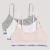Tyttöjen Cotton Stretch 3-pakkaus Unlined lyhyet Bralette-tyyppiset vaatteet Tyttöjen Cotton Stretch 3-pakkaus Unlined lyhyet Bralette-tyyppiset vaatteet