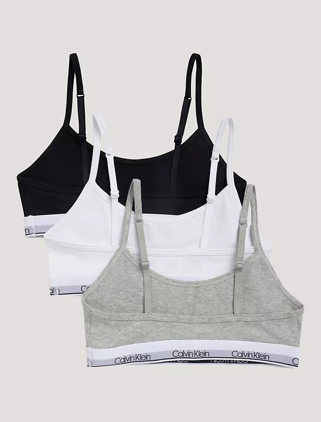 Tyttöjen Cotton Stretch 3-pakkaus Unlined lyhyet Bralette-tyyppiset vaatteet Tyttöjen Cotton Stretch 3-pakkaus Unlined lyhyet Bralette-tyyppiset vaatteet