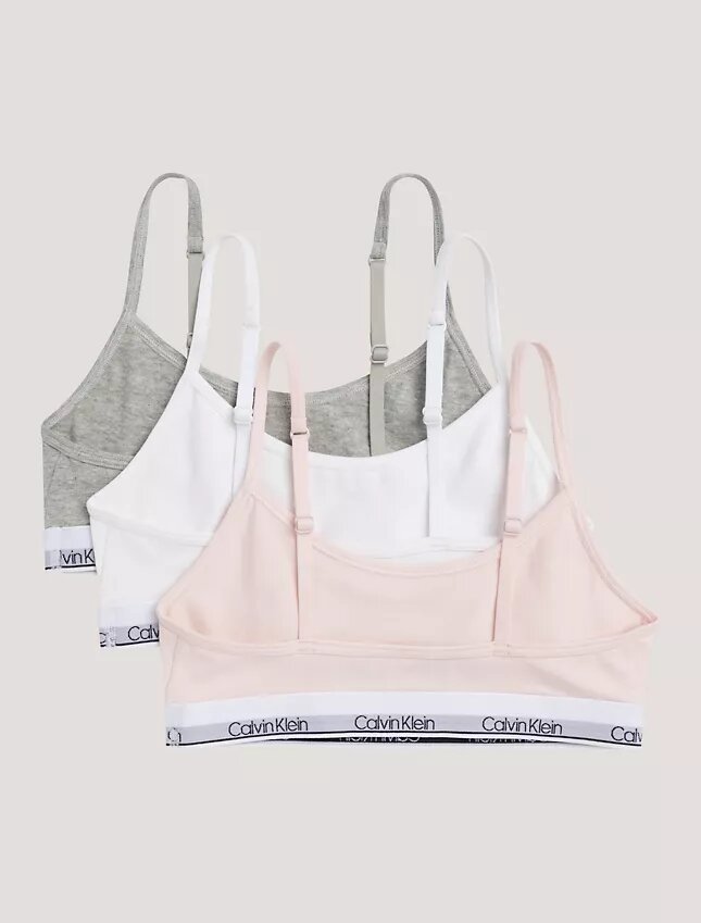Tyttöjen Cotton Stretch 3-pakkaus Unlined lyhyet Bralette-tyyppiset vaatteet Tyttöjen Cotton Stretch 3-pakkaus Unlined lyhyet Bralette-tyyppiset vaatteet