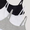 Tyttöjen Cotton Stretch 3-pakkaus Unlined lyhyet Bralette-tyyppiset vaatteet Tyttöjen Cotton Stretch 3-pakkaus Unlined lyhyet Bralette-tyyppiset vaatteet